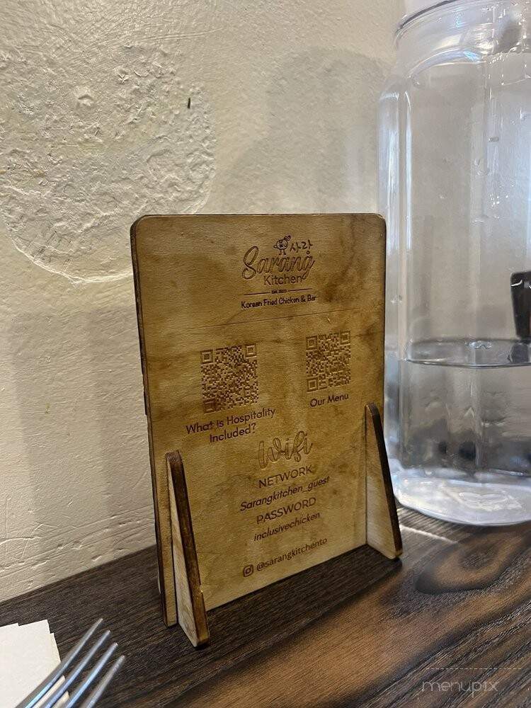 Sarang Kitchen - Toronto, ON menu_pic
