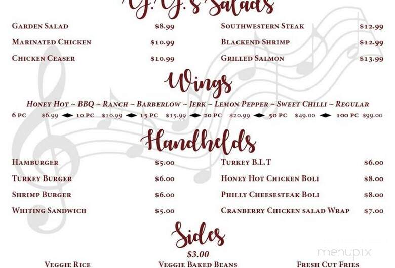 O Sheas on Main - Laurinburg, NC menu_pic