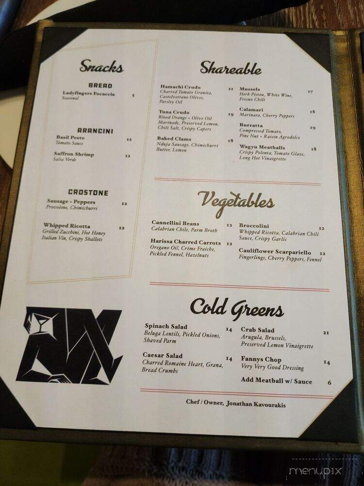 Fanny's Italian - Bloomfield, NJ menu_pic