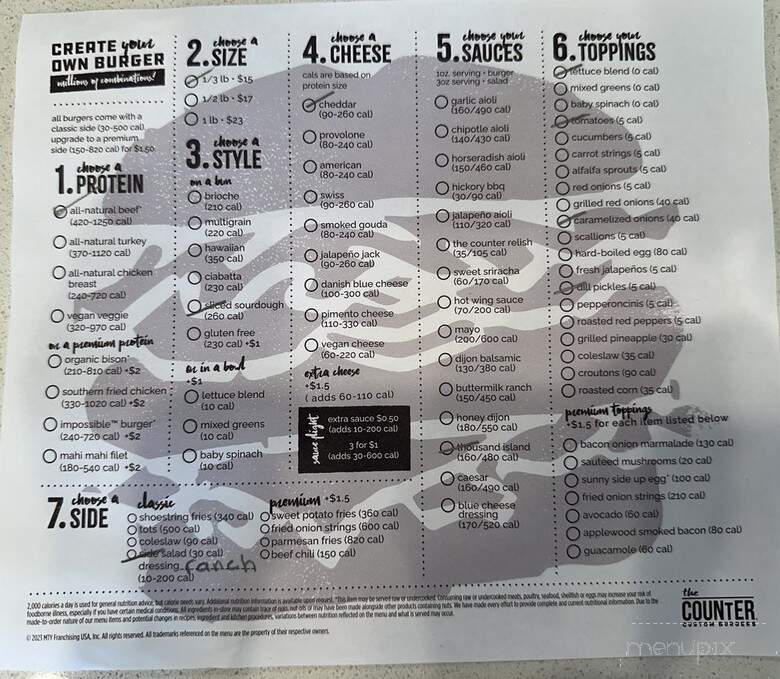 The Counter Custom Burgers - Ladera Ranch, CA menu_pic