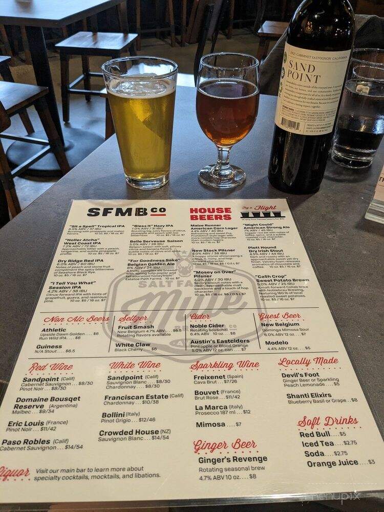 Salt Face Mule Brewing Co. - Asheville, NC menu_pic