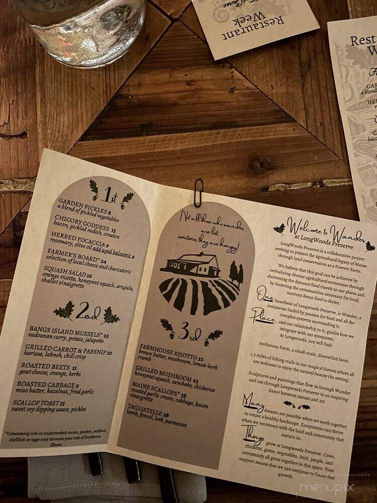Wander At the Longwoods - Falmouth, ME menu_pic