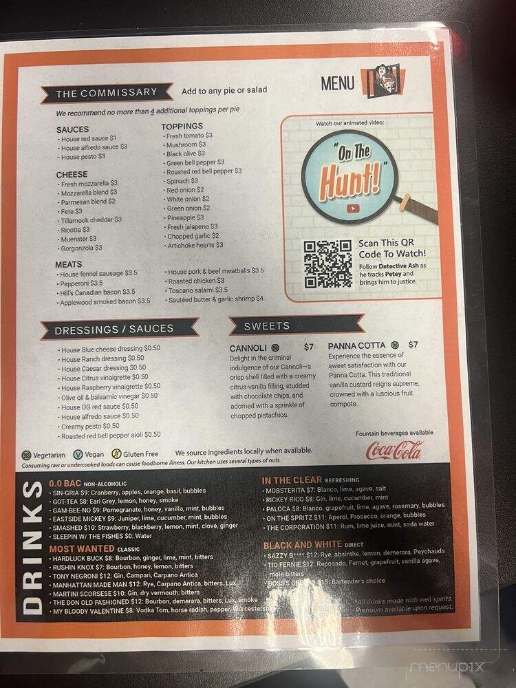 Felony Pizza - Vancouver, WA menu_pic
