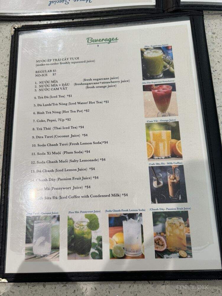 Hue Kitchen - Santa Ana, CA menu_pic