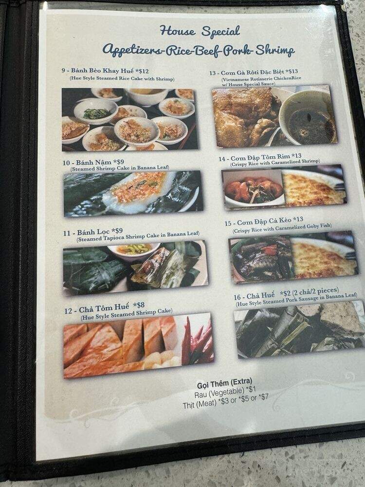 Hue Kitchen - Santa Ana, CA menu_pic