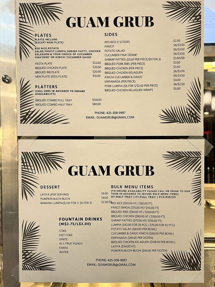 Guam Grub - Everett, WA menu_pic