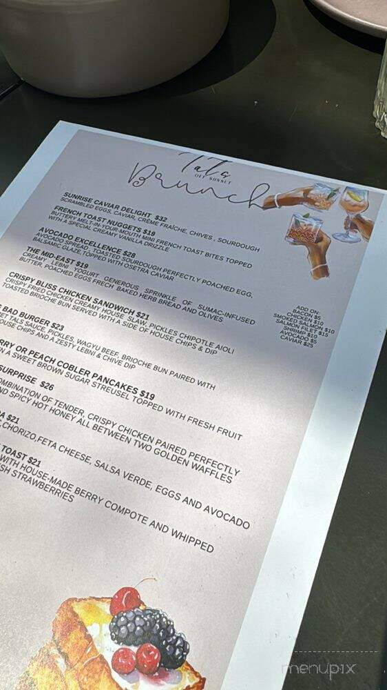 Tal's Off Sunset - Los Angeles, CA menu_pic