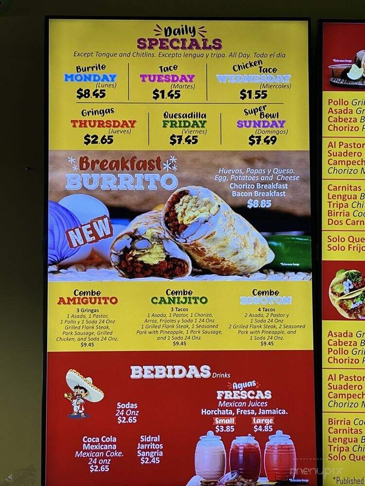 Street Tacos Don Joaquin - Salt Lake City, UT menu_pic