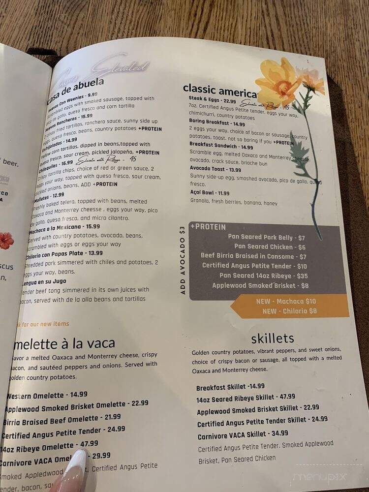 Vaca Brunch & Beyond - Baldwin Park, CA menu_pic