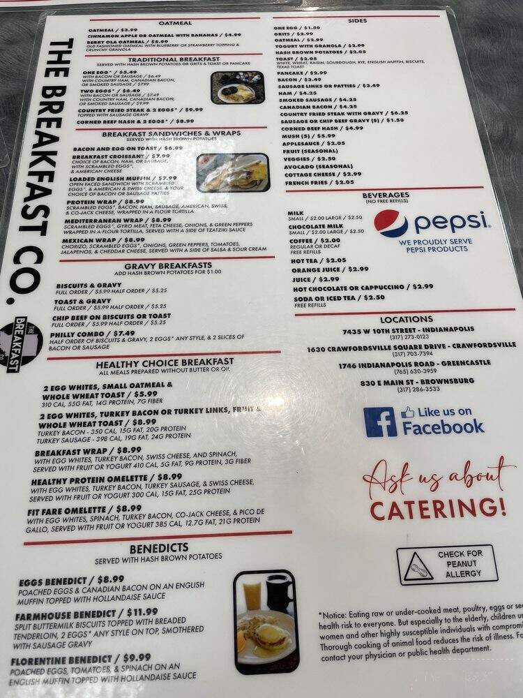 The Breakfast Co. - Brownsburg, IN menu_pic