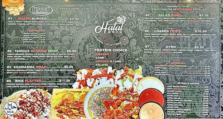 Halal Bros - Fresno, CA menu_pic