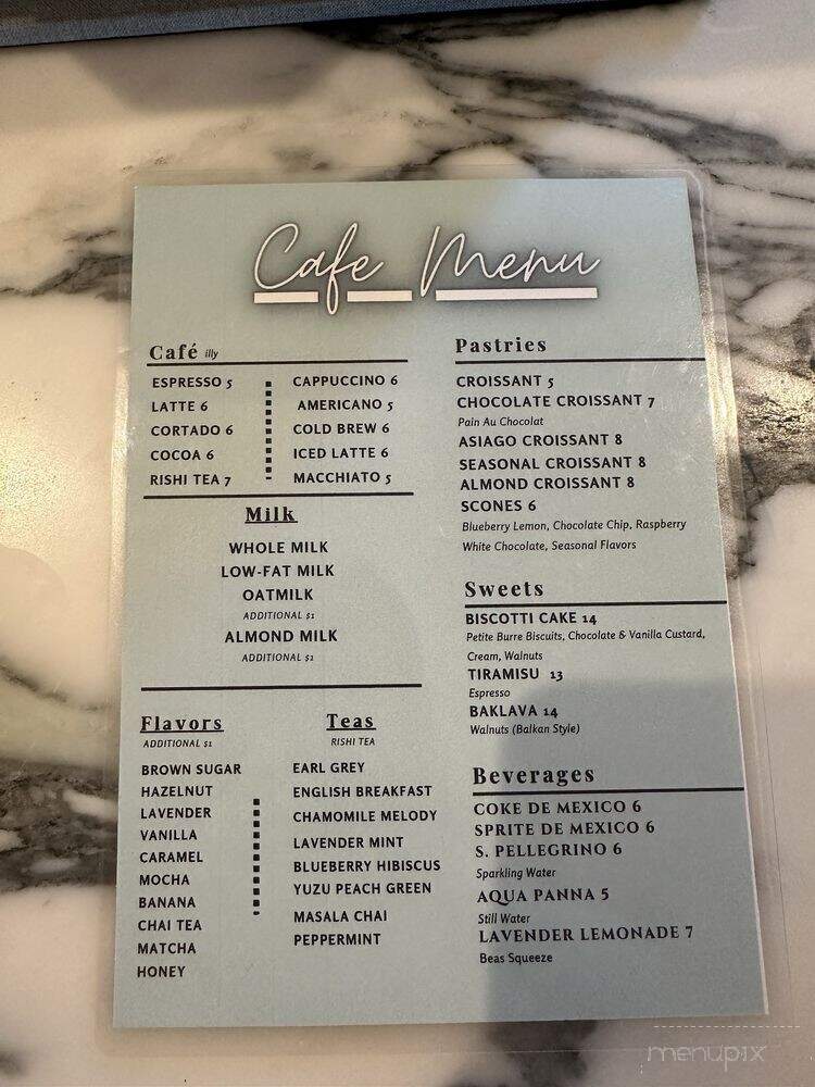 Saint 1881 Coffee and Cocktail Bar - Rochester, MI menu_pic