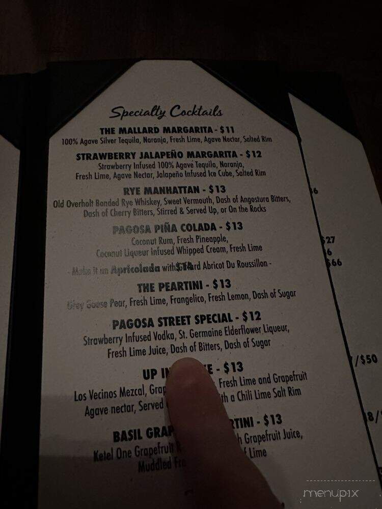 The Neon Mallard - Pagosa Springs, CO menu_pic