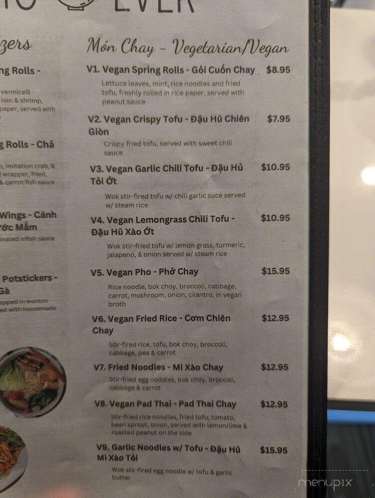 PHO EVER - Vietnamese Pho Restaurant - Las Vegas, NV menu_pic