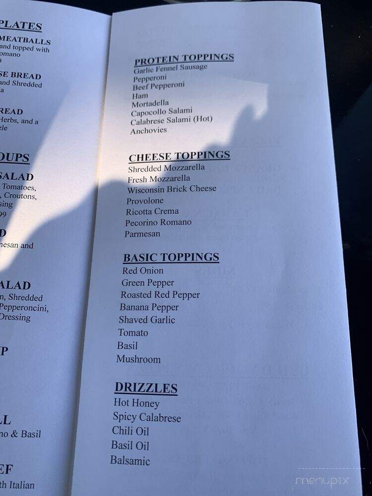 Sapori Pizzeria & Italian Market - Springfield, IL menu_pic