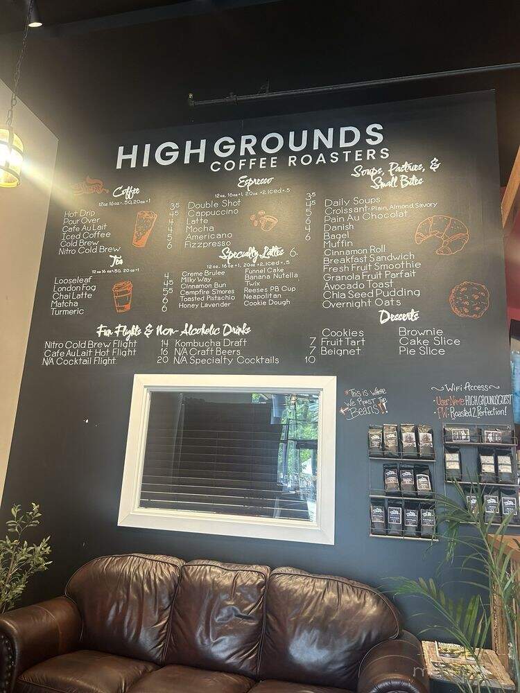 High Grounds Coffee Roasters - Glassboro, NJ menu_pic