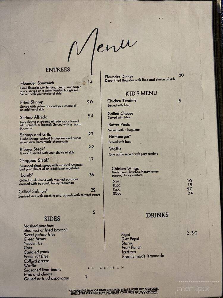 The Epicurean Table - Hopkins, SC menu_pic
