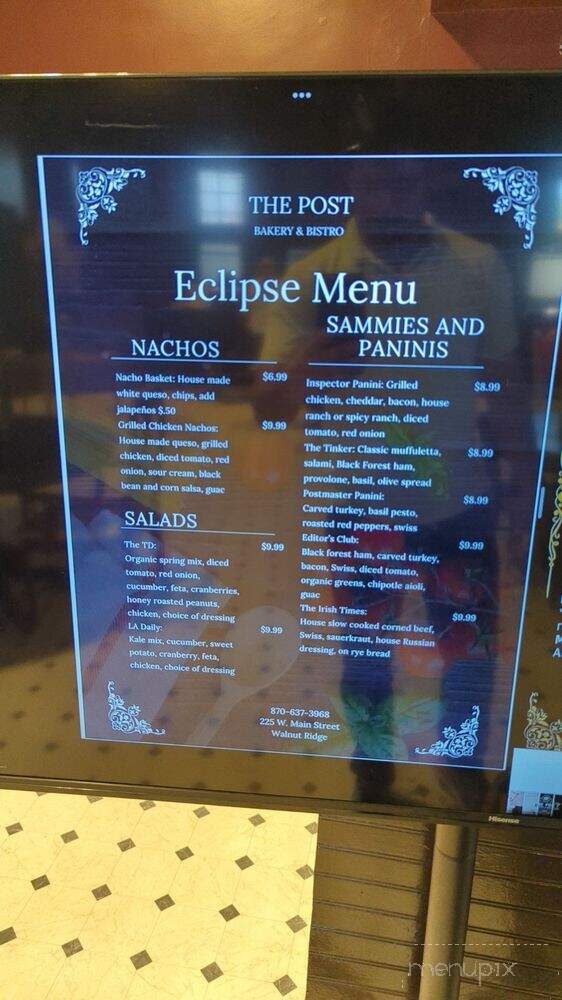The Post Bakery & Bistro - Walnut Ridge, AR menu_pic