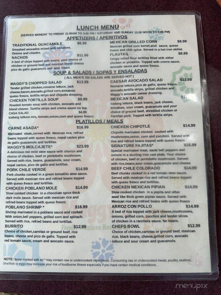 Maggie Family Mexican Restaurant - Gold Bar, WA menu_pic