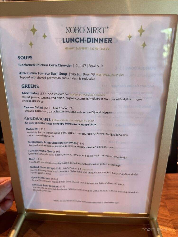 NoBo Mrkt - Traverse City, MI menu_pic