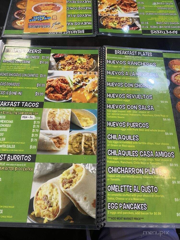 Casa Amigos Mexican Restaurant - San Antonio, TX menu_pic