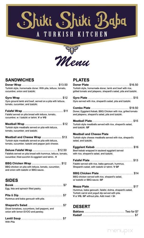 Shiki Shiki Baba - Portland, OR menu_pic