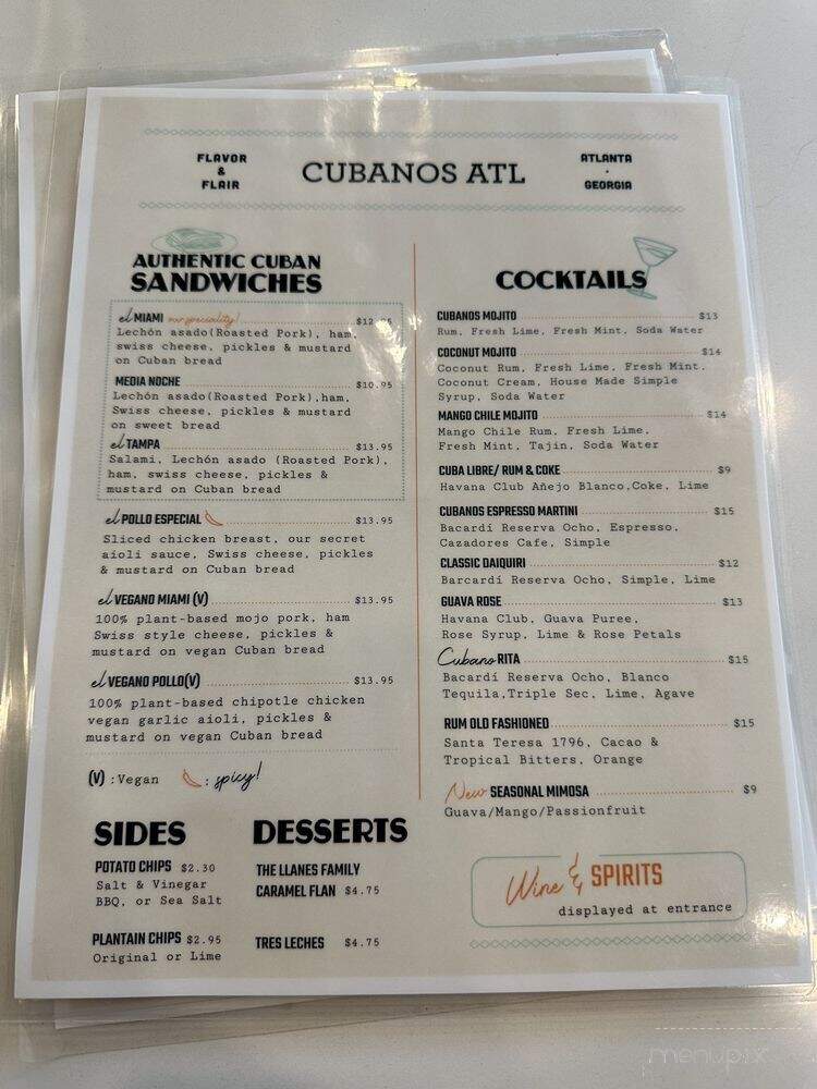 Cubanos ATL - Roswell, GA menu_pic
