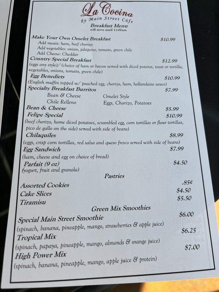 La Cocina - Somerton, AZ menu_pic