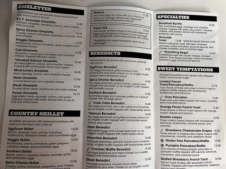 Egg Town - Bradenton, FL menu_pic