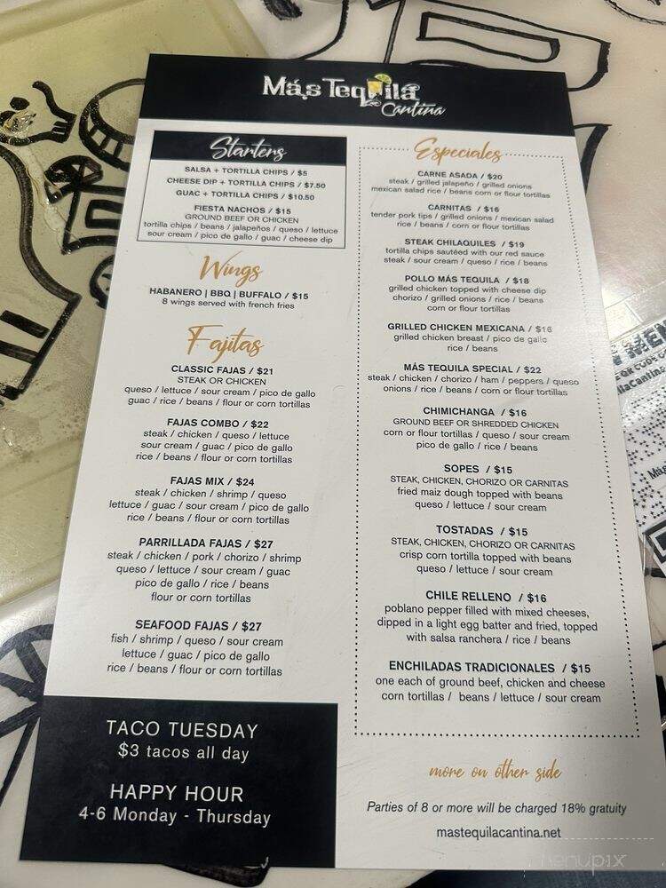Mas Taquilas - St. Louis, MO menu_pic