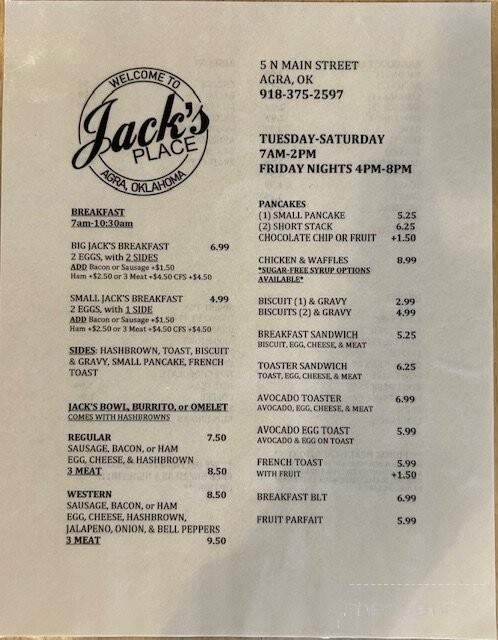 Jack's Place - Agra, OK
