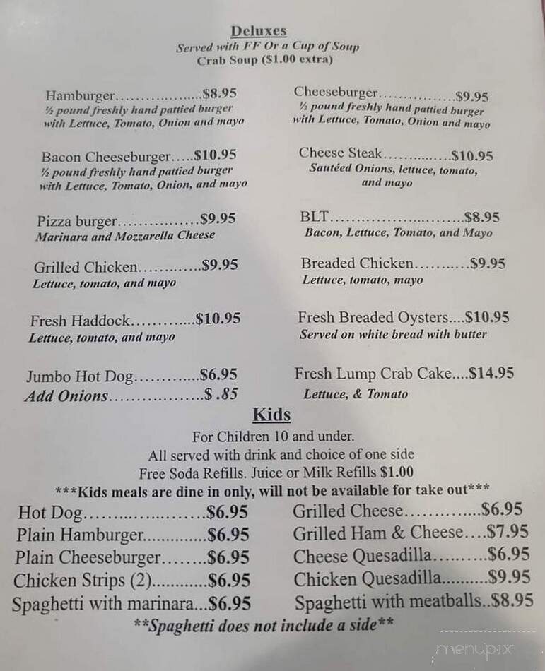 81 Diner - Abbottstown, PA menu_pic