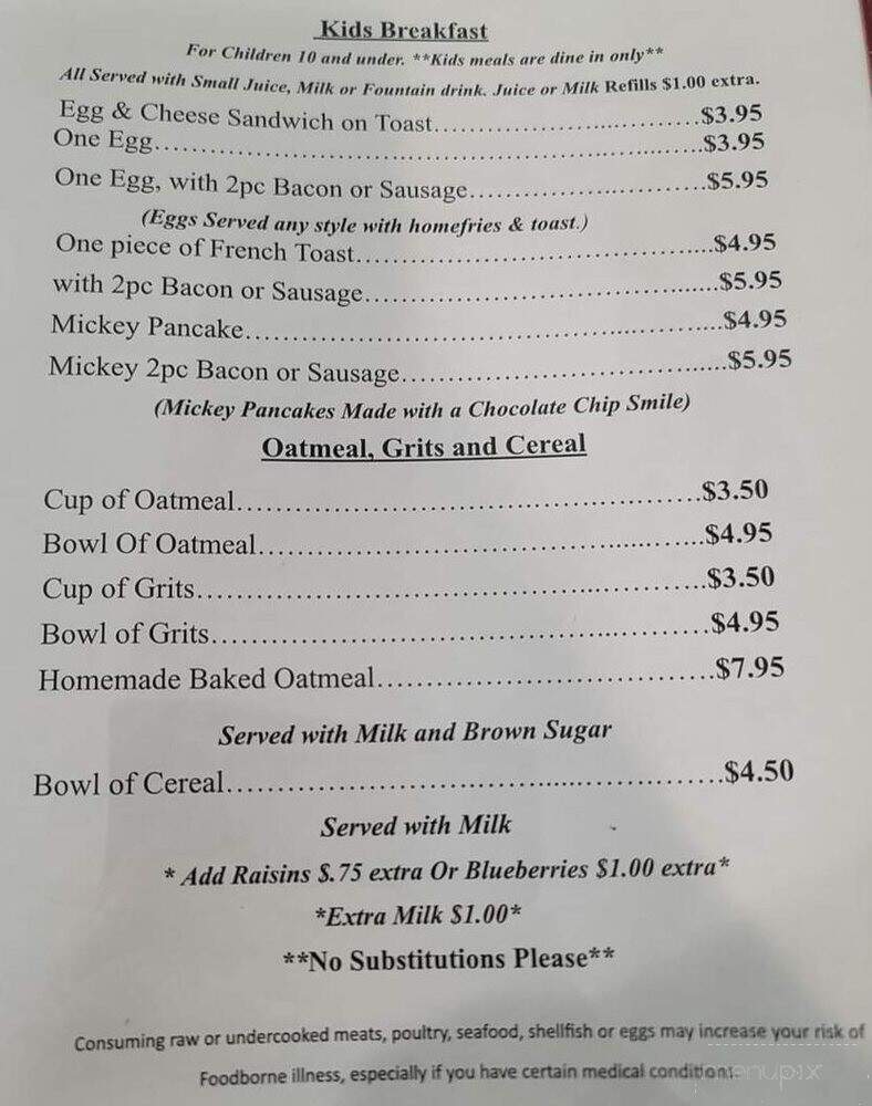 81 Diner - Abbottstown, PA menu_pic