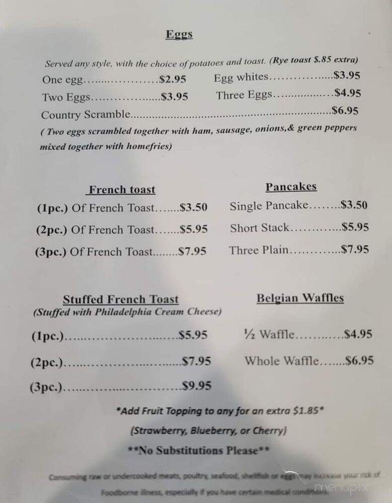 81 Diner - Abbottstown, PA menu_pic
