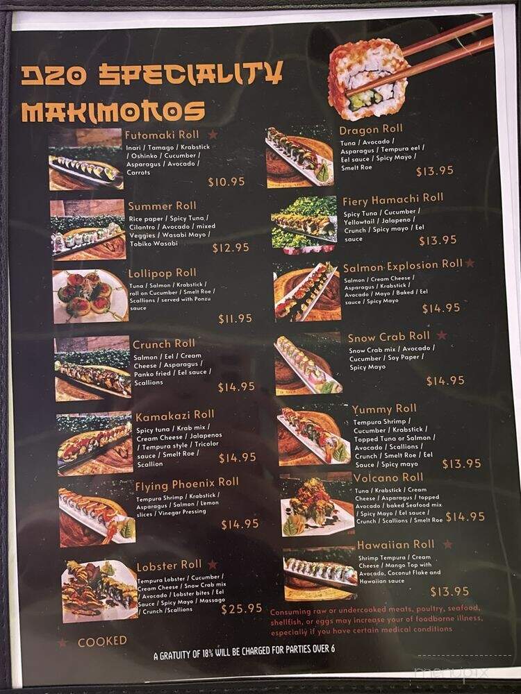 Dzo Pho Sushi Hibachi - Kenneth City, FL menu_pic