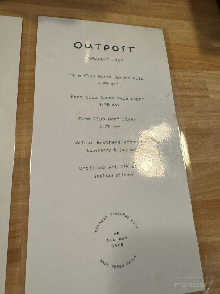 Outpost - Traverse City, MI menu_pic