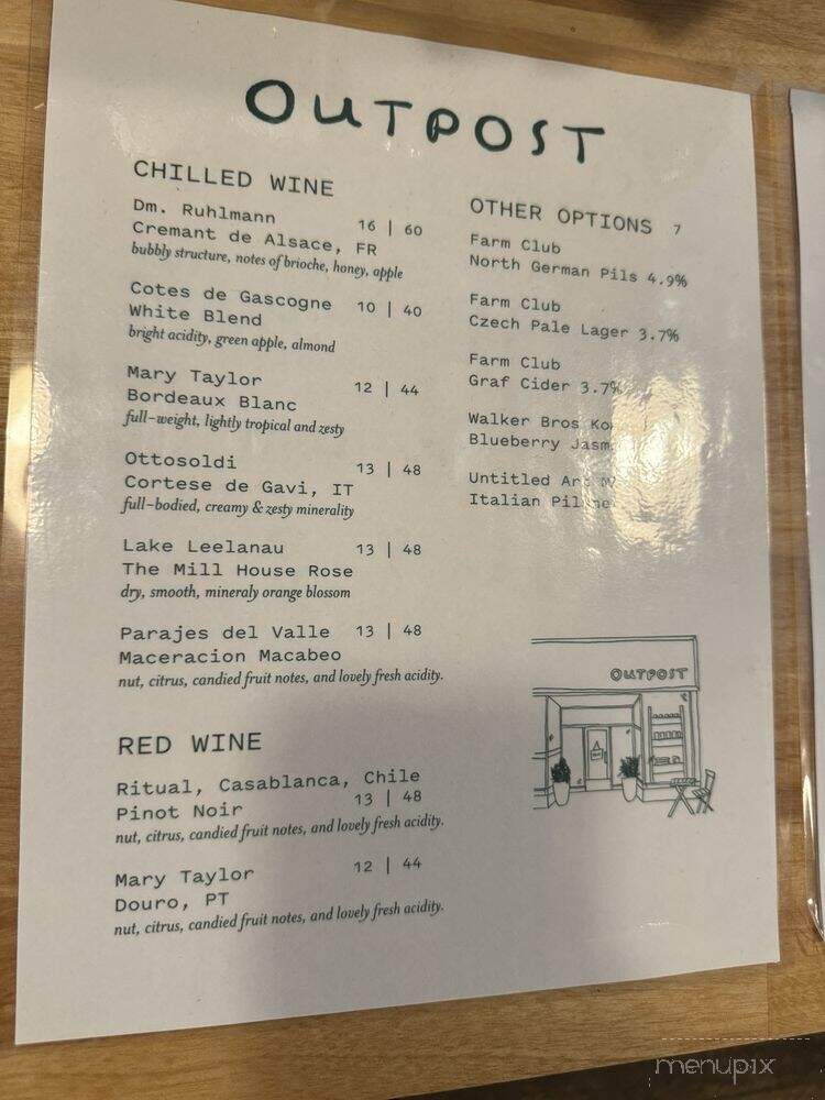Outpost - Traverse City, MI menu_pic