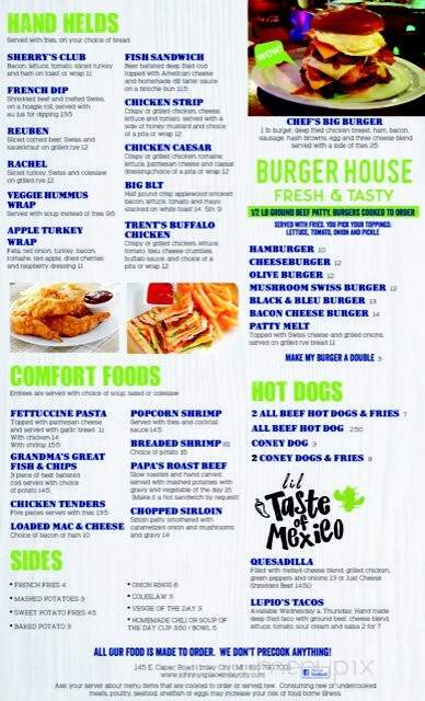 Johnny's Place - Imlay City, MI menu_pic