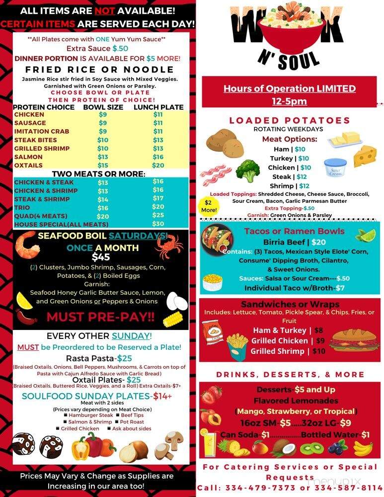 Wok N Soul - Dothan, AL menu_pic