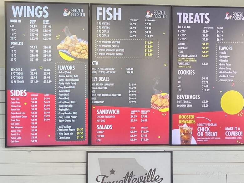 Frozen Rooster - Fayetteville, GA menu_pic