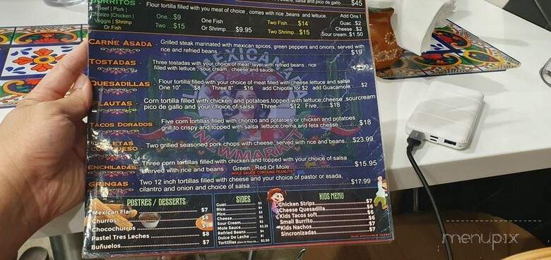 La Mexicanada - Newmarket, ON menu_pic