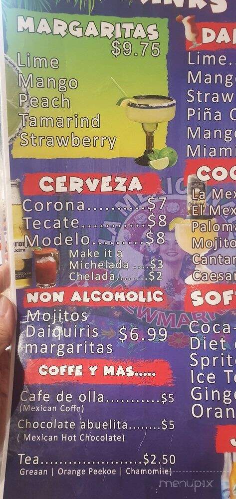 La Mexicanada - Newmarket, ON menu_pic