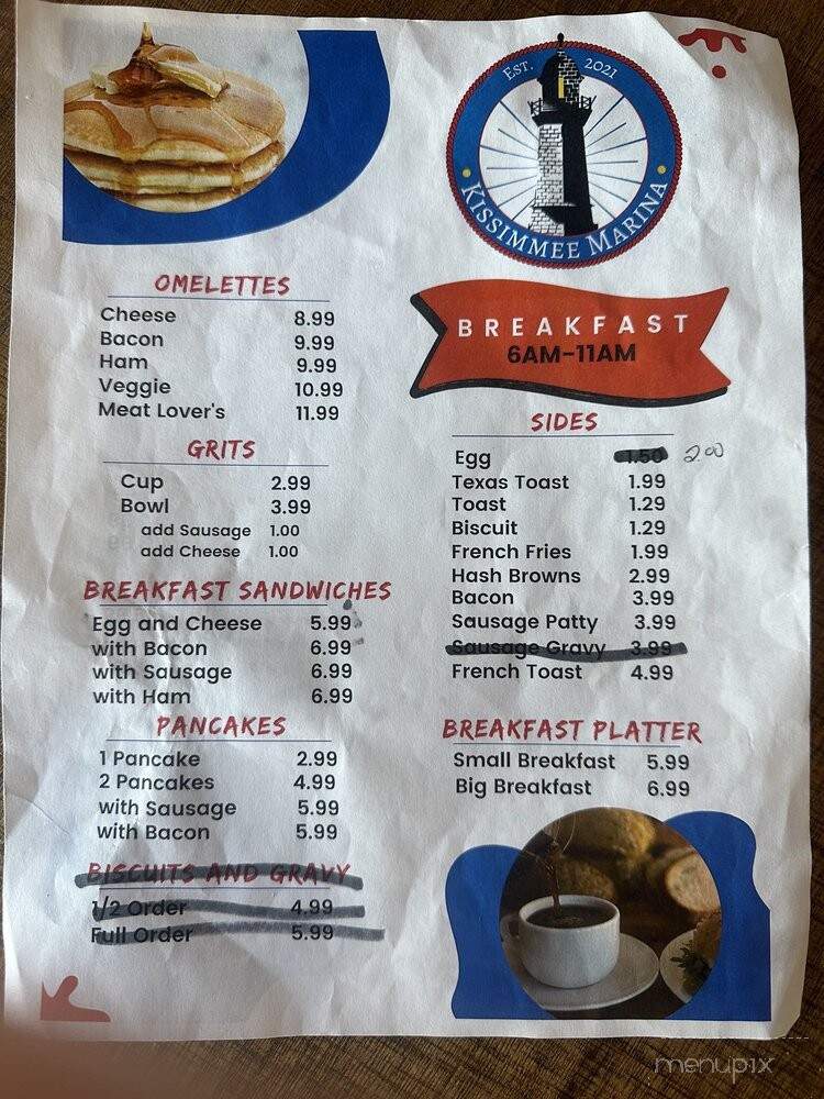 Kissimmee Marina by Lake Toho - Kissimmee, FL menu_pic