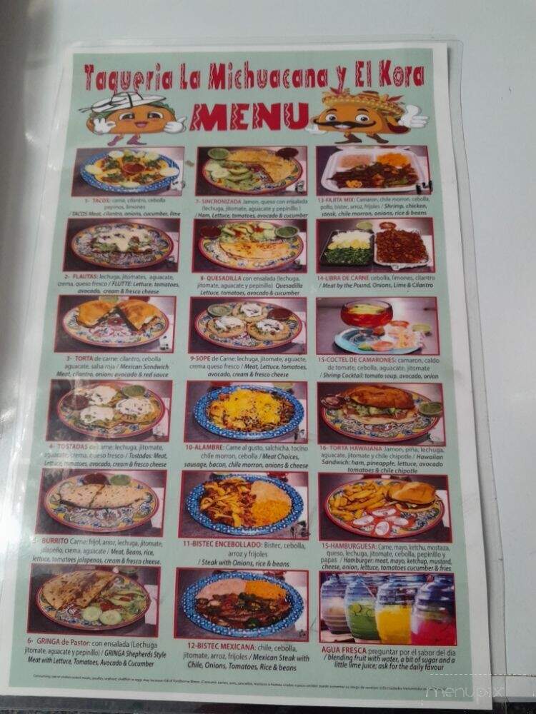 Taqueria La Michoacana y El Kora - Babson Park, FL menu_pic