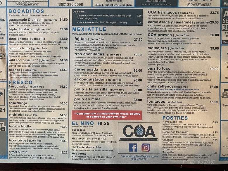 COA Mexican Eatery & Tequileria - Bellingham, WA