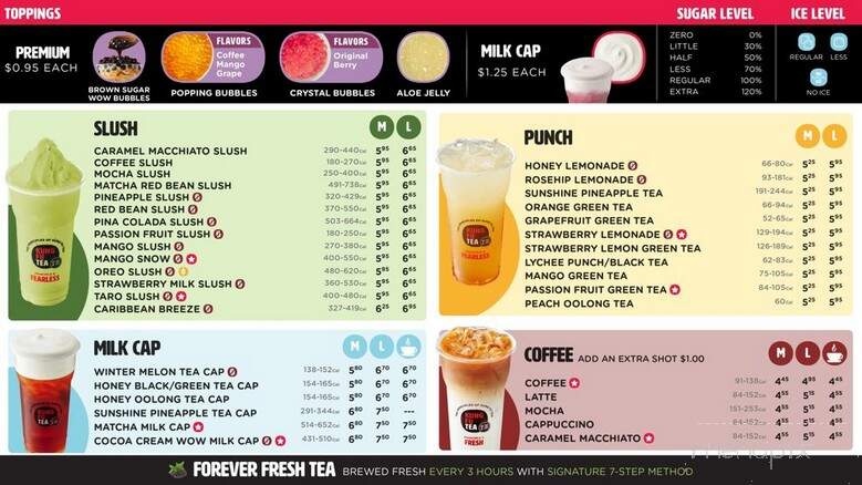 Kung Fu Tea - River Edge, NJ menu_pic