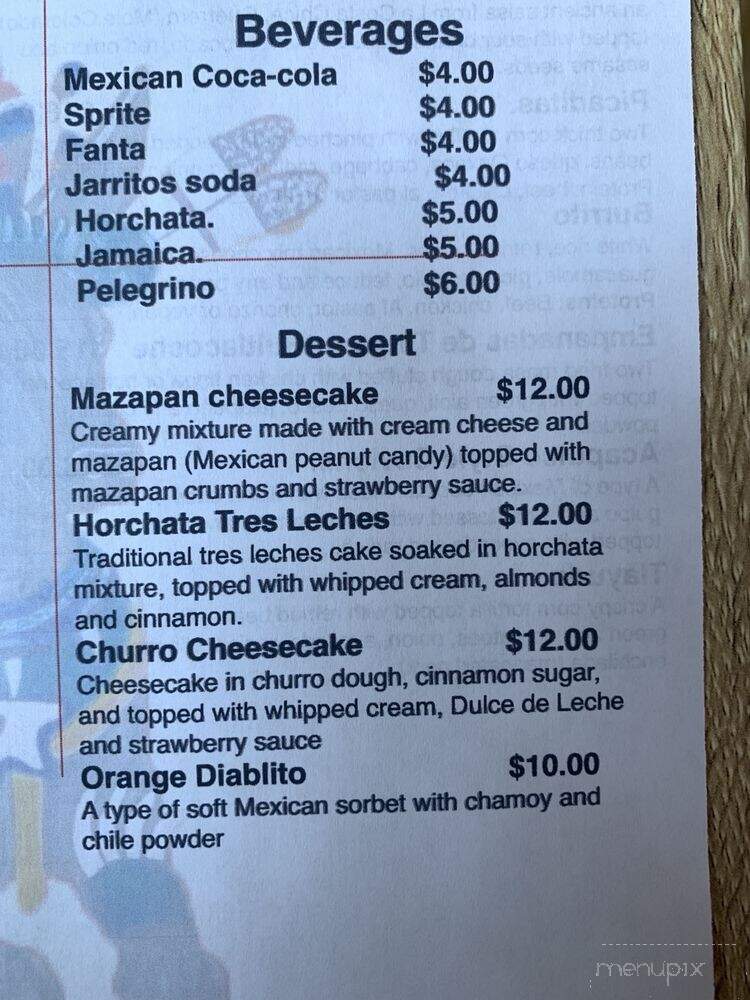 El Mictlan Restaurant - Philadelphia, PA menu_pic