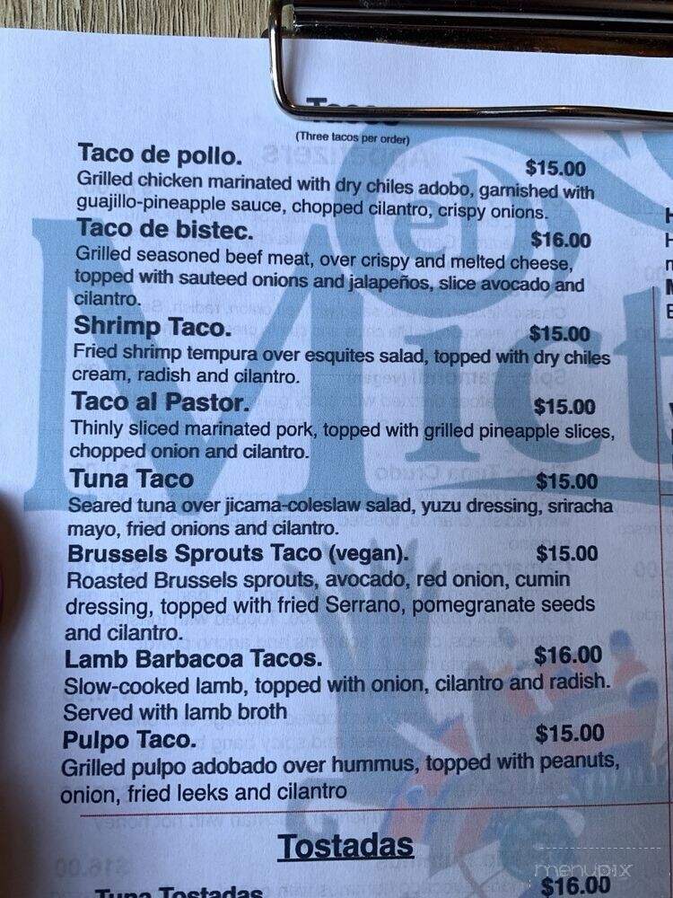El Mictlan Restaurant - Philadelphia, PA menu_pic