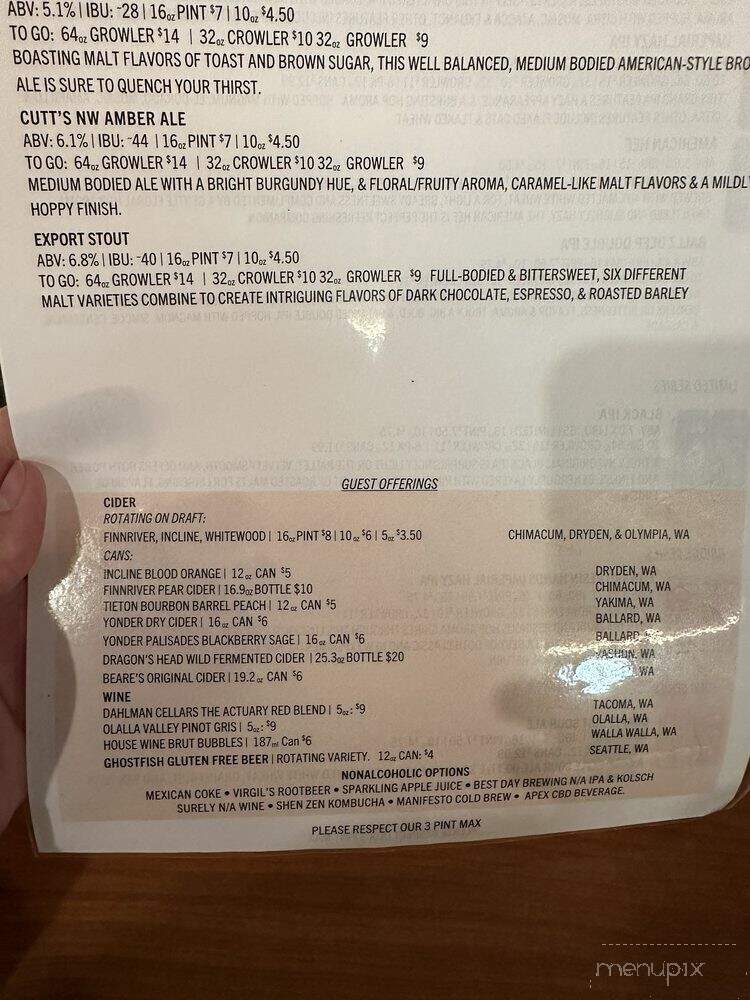 7 Seas Brewing - Gig Harbor, WA menu_pic