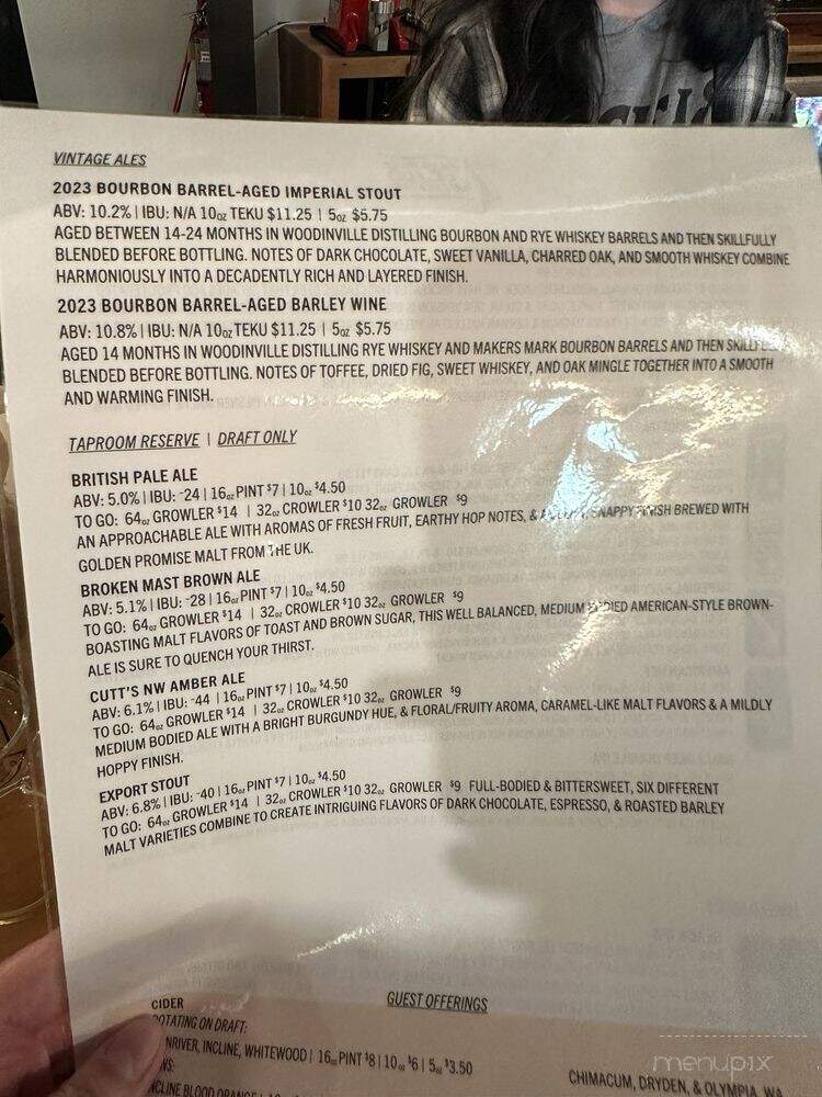 7 Seas Brewing - Gig Harbor, WA menu_pic